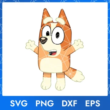 Illustration of the cartoon character Bluey Bingo in digital formats SVG, PNG, DXF, and EPS, available for instant download - No.10