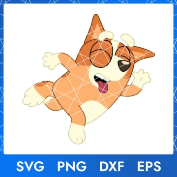 Illustration of the cartoon character Bluey Bingo in digital formats SVG, PNG, DXF, and EPS, available for instant download - No.12