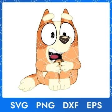 Illustration of the cartoon character Bluey Bingo in digital formats SVG, PNG, DXF, and EPS, available for instant download - No.13