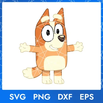 Illustration of the cartoon character Bluey Bingo in digital formats SVG, PNG, DXF, and EPS, available for instant download - No.3