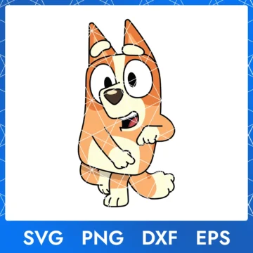 Illustration of the cartoon character Bluey Bingo in digital formats SVG, PNG, DXF, and EPS, available for instant download - No.4