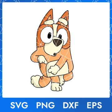 Illustration of the cartoon character Bluey Bingo in digital formats SVG, PNG, DXF, and EPS, available for instant download - No.5