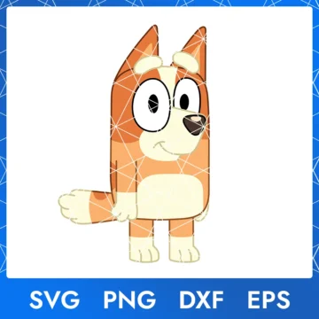 Illustration of the cartoon character Bluey Bingo in digital formats SVG, PNG, DXF, and EPS, available for instant download - No.6