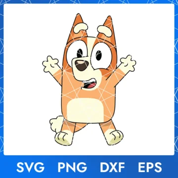 Illustration of the cartoon character Bluey Bingo in digital formats SVG, PNG, DXF, and EPS, available for instant download - No.8