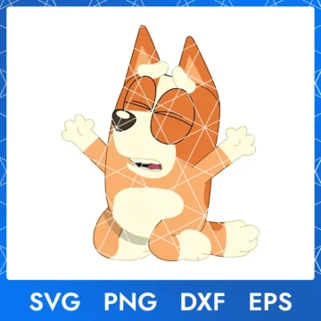 Illustration of the cartoon character Bluey Bingo in digital formats SVG, PNG, DXF, and EPS, available for instant download - No.9