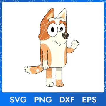 Illustration of the cartoon character bluey aunt brandy in digital formats SVG, PNG, DXF, and EPS, available for instant download.