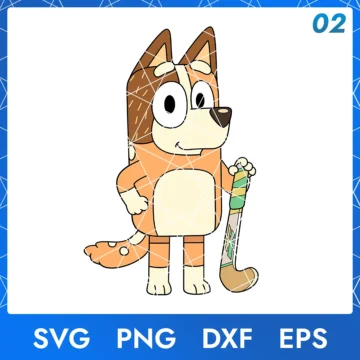 Illustration of the cartoon character Chilli Heeler in digital formats SVG, PNG, DXF, and EPS, available for instant download - No.2
