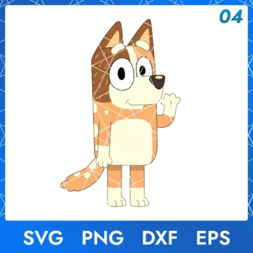 Illustration of the cartoon character Chilli Heeler in digital formats SVG, PNG, DXF, and EPS, available for instant download - No.4