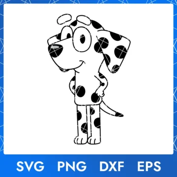 Illustration of the cartoon character Bluey Chloe in digital formats SVG, PNG, DXF, and EPS, available for instant download - No.1