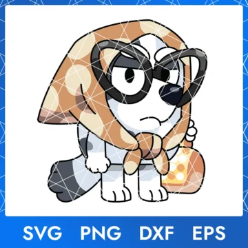 Illustration of the cartoon character Granny Gladys in digital formats SVG, PNG, DXF, and EPS, available for instant download