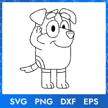 Illustration of the cartoon character Bluey Jack Outline in digital formats SVG, PNG, DXF, and EPS, available for instant download - No.2