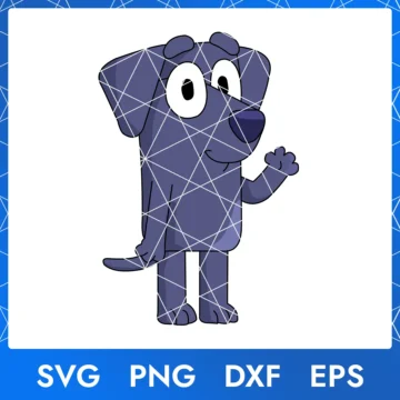 Illustration of the cartoon character Bluey Jean Luc in digital formats SVG, PNG, DXF, and EPS, available for instant download - No.3