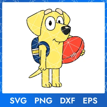 Illustration of the cartoon character Lucky Bluey in digital formats SVG, PNG, DXF, and EPS, available for instant download - No.1