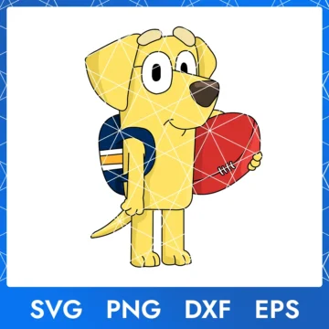Illustration of the cartoon character Lucky Bluey in digital formats SVG, PNG, DXF, and EPS, available for instant download - No.3