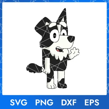 Illustration of the cartoon character Mackenzie Bluey in digital formats SVG, PNG, DXF, and EPS, available for instant download - No.3