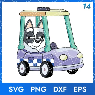 Illustration of the cartoon character Muffin Bluey in digital formats SVG, PNG, DXF, and EPS, available for instant download - No.14