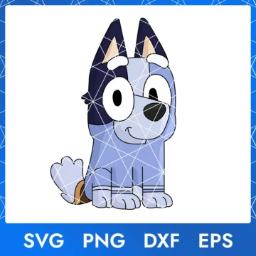 Illustration of the cartoon character Socks Bluey in digital formats SVG, PNG, DXF, and EPS, available for instant download - No.3