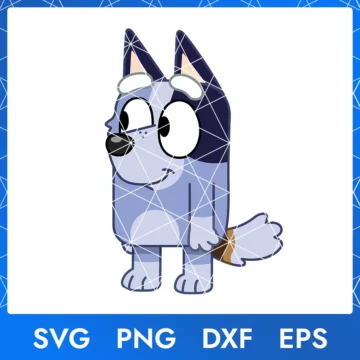 Illustration of the cartoon character Socks Bluey in digital formats SVG, PNG, DXF, and EPS, available for instant download - No.4