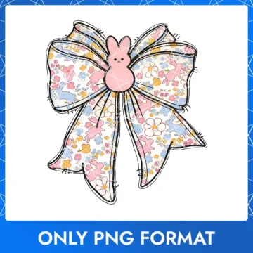 Patchwork Easter bow with bunny ears, perfect for Happy Easter clip art.