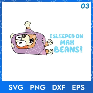 Illustration of the cartoon character Bluey Rita in digital formats SVG, PNG, DXF, and EPS, available for instant download - No.3