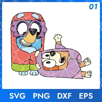 Illustration of the cartoon character Janet and Rita in digital formats SVG, PNG, DXF, and EPS, available for instant download - No.1