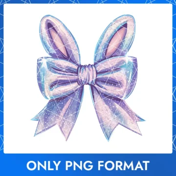 Soft lavender bow with bunny ears, perfect for Easter Bunny pictures and decor.
