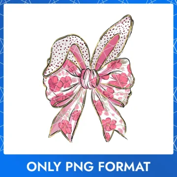 Elegant floral Easter bow with bunny ears, perfect for Easter Bunny decorations.