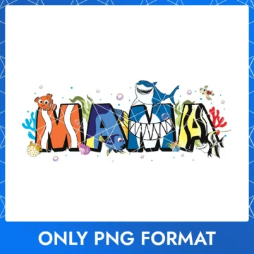 Disney Finding Nemo Mama PNG – Cute Finding Nemo Mother's Day PNG for custom gifts and decorations.