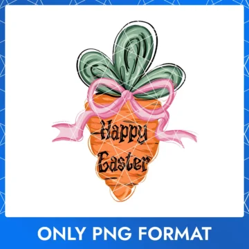 Festive Carrot Easter Greeting, Easter day, Happy Easter Day PNG
