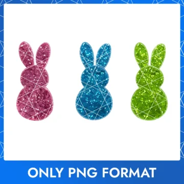 Glittering Easter Bunnies, Easter Bunny Rabbit PNG