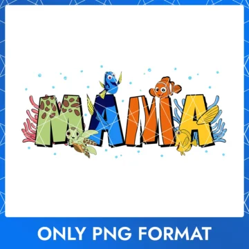 Finding Nemo Mama PNG design – digital clipart featuring Disney Pixar ocean theme