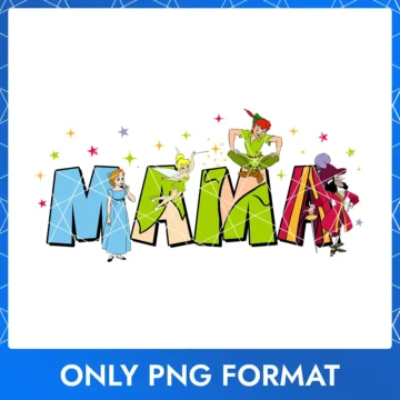 Mama Disney Peter Pan and Friends PNG – Neverland mom clipart with Tinkerbell