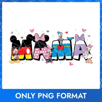 Mickey and Friends Mama PNG – Disney mom clipart with Minnie, Donald Duck, and Daisy Duck
