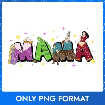 Rapunzel Tangled Mama PNG – Disney princess mom clipart for digital use