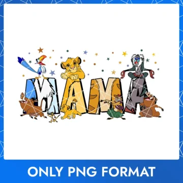 Simba and Friends Mama PNG – Lion King themed mom clipart for print and design