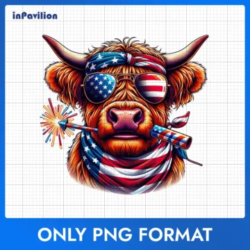 4th July Cow PNG – Funny Independence Day Clipart | Printable Designs