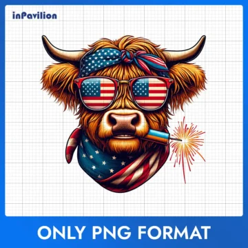Cow 4th of July PNG – Cute Farm Animal Clipart | Print & Cut Ready