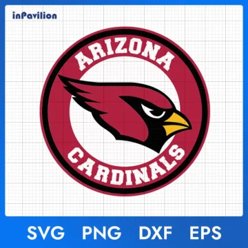 Multi-format Arizona Cardinals logo files: SVG, PNG, EPS, DXF