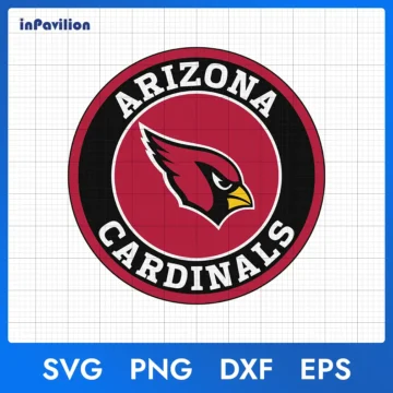 Printable Arizona Cardinals Circle logo SVG for Cricut and DIY crafts