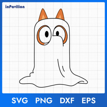 Bluey Bingo Ghost Halloween SVG, Bluey Halloween SVG | Printable Files