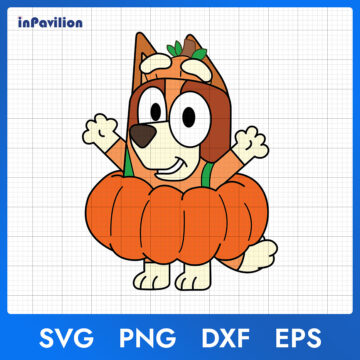 Bluey Bingo Pumpkin Halloween SVG, Bluey Halloween SVG | Instant Download