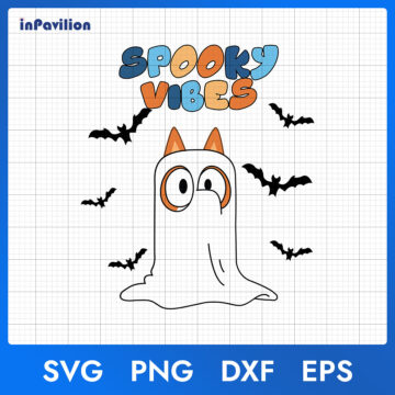 Bluey Bingo Spooky Vibes Halloween SVG, Bluey Halloween SVG | Printable Design