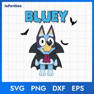 Bluey Dracula Halloween SVG, Bluey Halloween SVG | Printable File for Cricut
