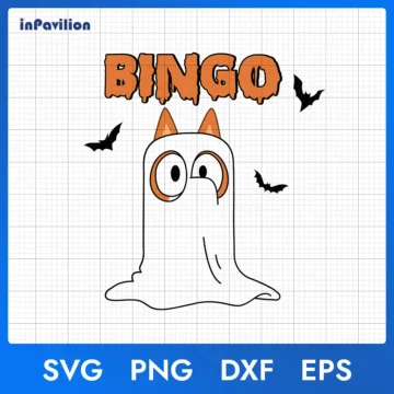 Bluey Bingo Halloween SVG, Bluey Halloween SVG | Sublimation Design