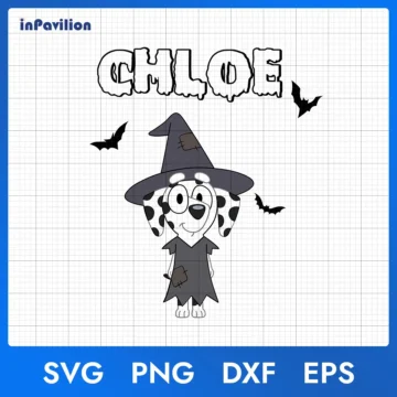 Bluey Chloe Witch Halloween SVG, Bluey Halloween SVG | Printable Cut File