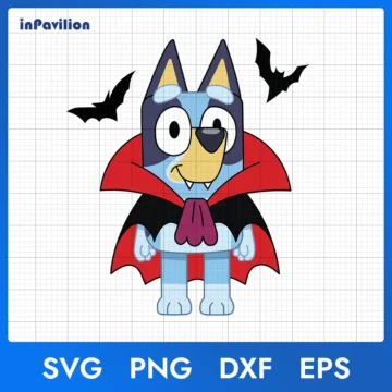Digital File Bluey Vampire Halloween SVG for Cricut & Silhouette