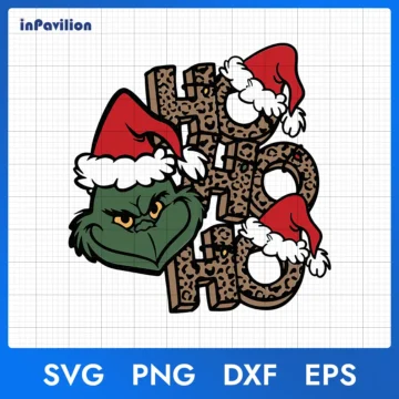 Grinch Ho Ho Ho Leopard SVG – Cute Holiday Designs | Instant Download