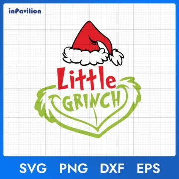 Little Grinch Face Christmas SVG - Grinch Face Cut File for Cricut