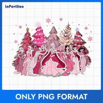 Disney Princesses Christmas Tree PNG for Sublimation