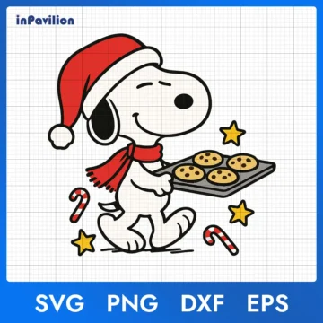Snoopy Christmas Cake SVG | Peanuts Cut File Download